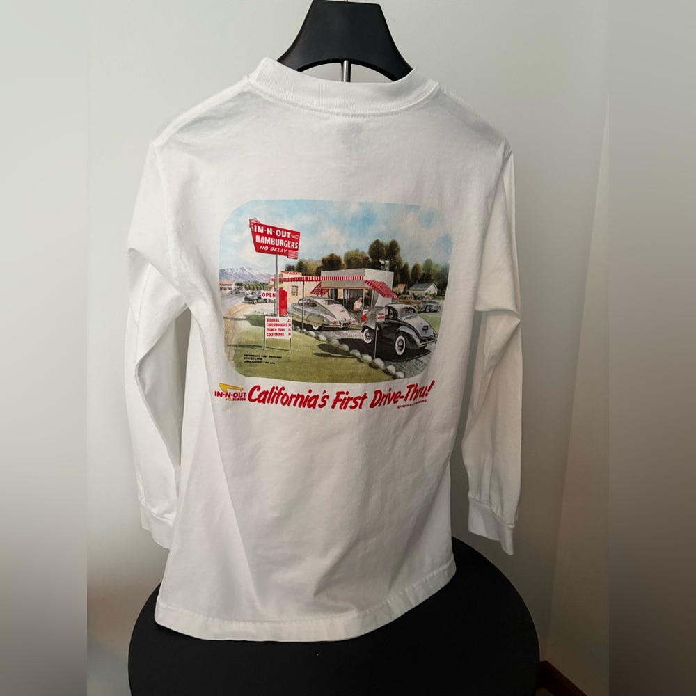 In-N-Out L/S TShirt. Sz Small Guys or Gals, Vintage 1986 Design